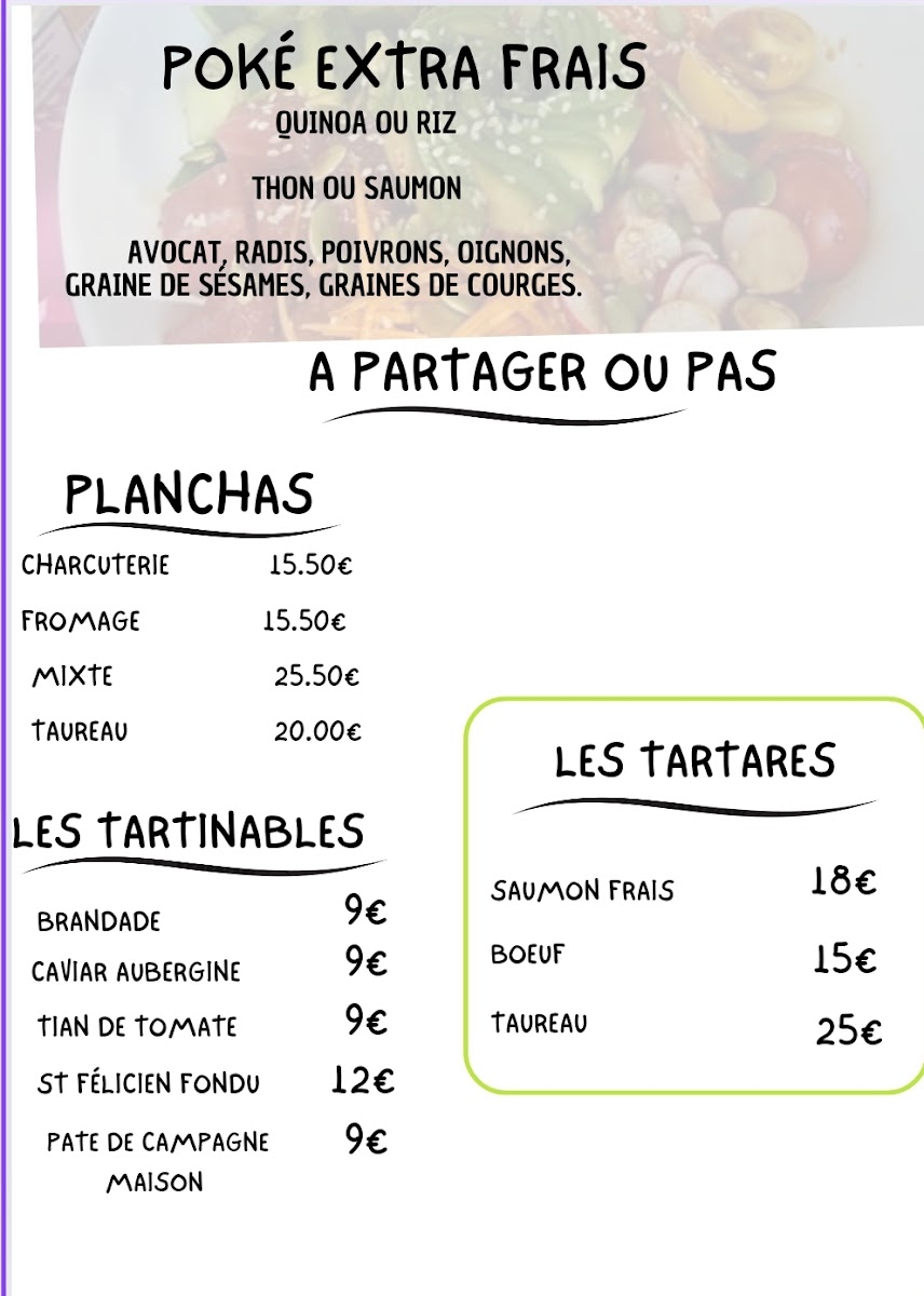 Menu Brasserie Des Arènes-1