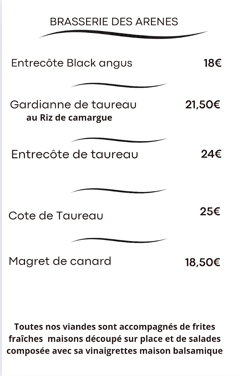 Menu Brasserie Des Arènes-3