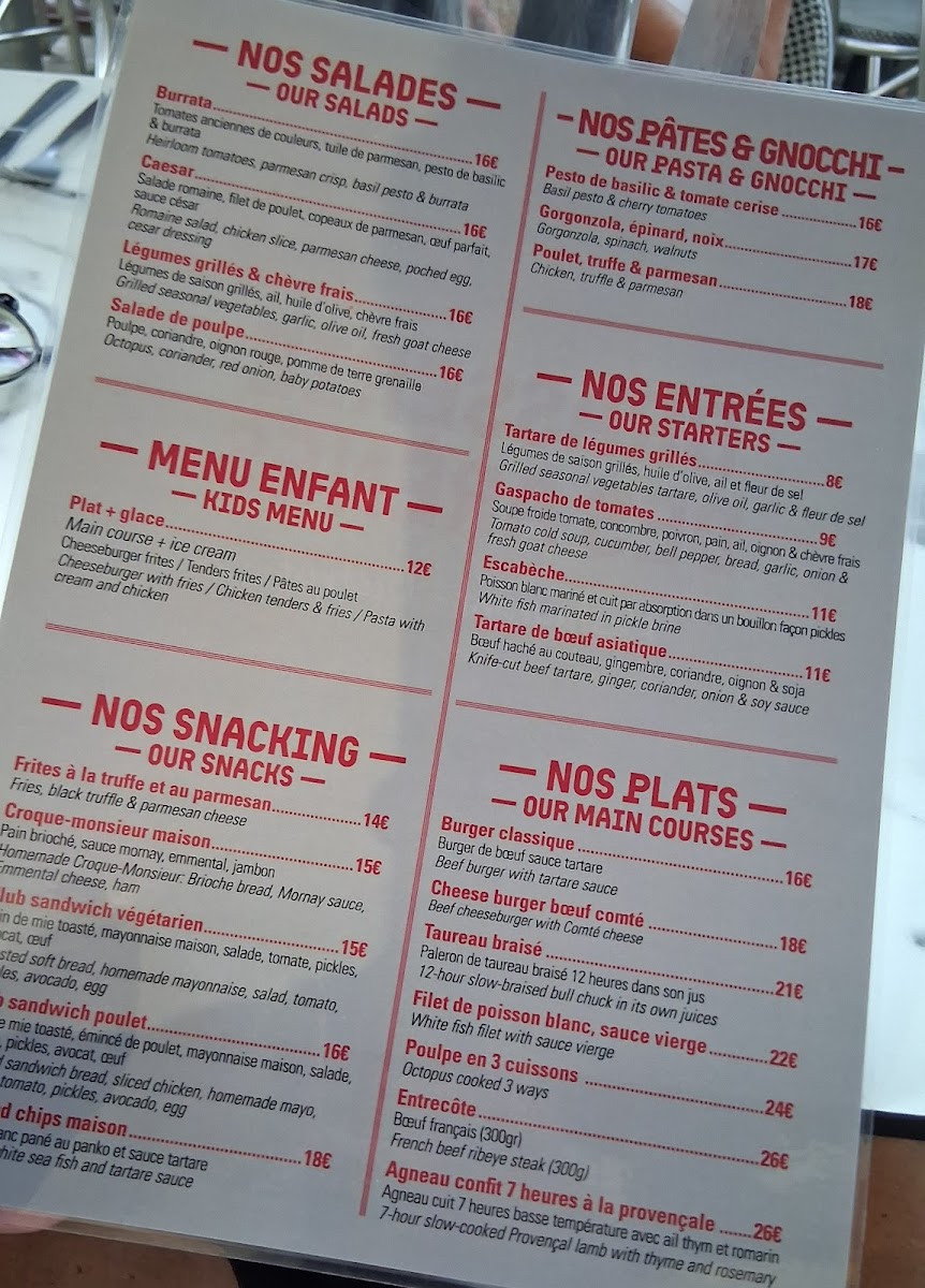 Menu Brasserie Des Arènes-6